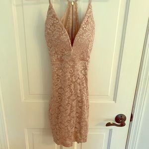 MAUVE AND LACE DRESS